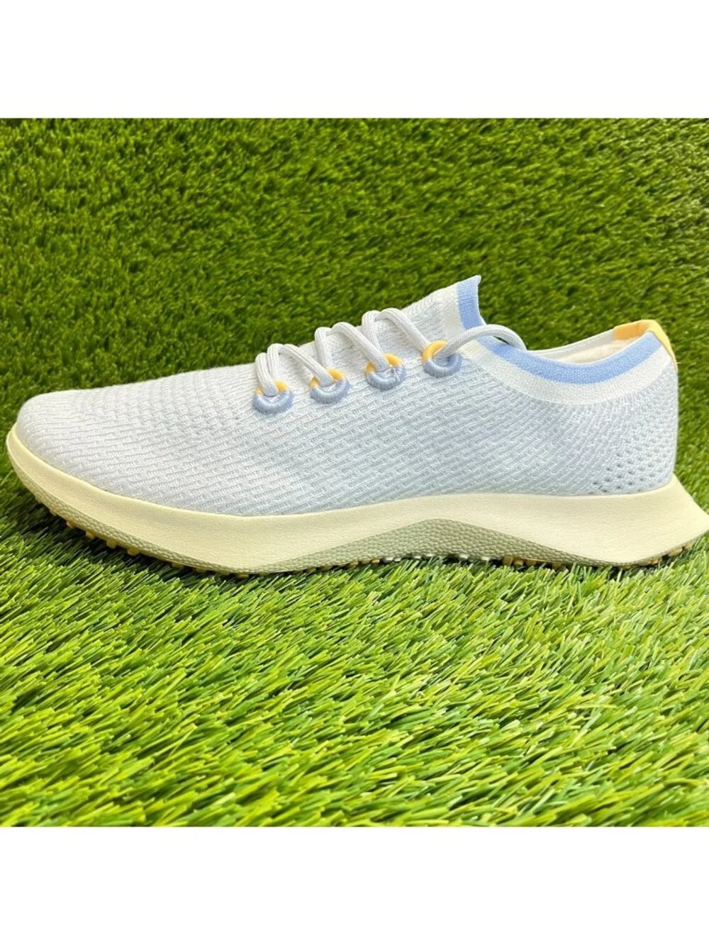 Allbirds Tree Dasher 2 Mens Size 13.5 Blue Beige Athletic Running Shoes Sneakers